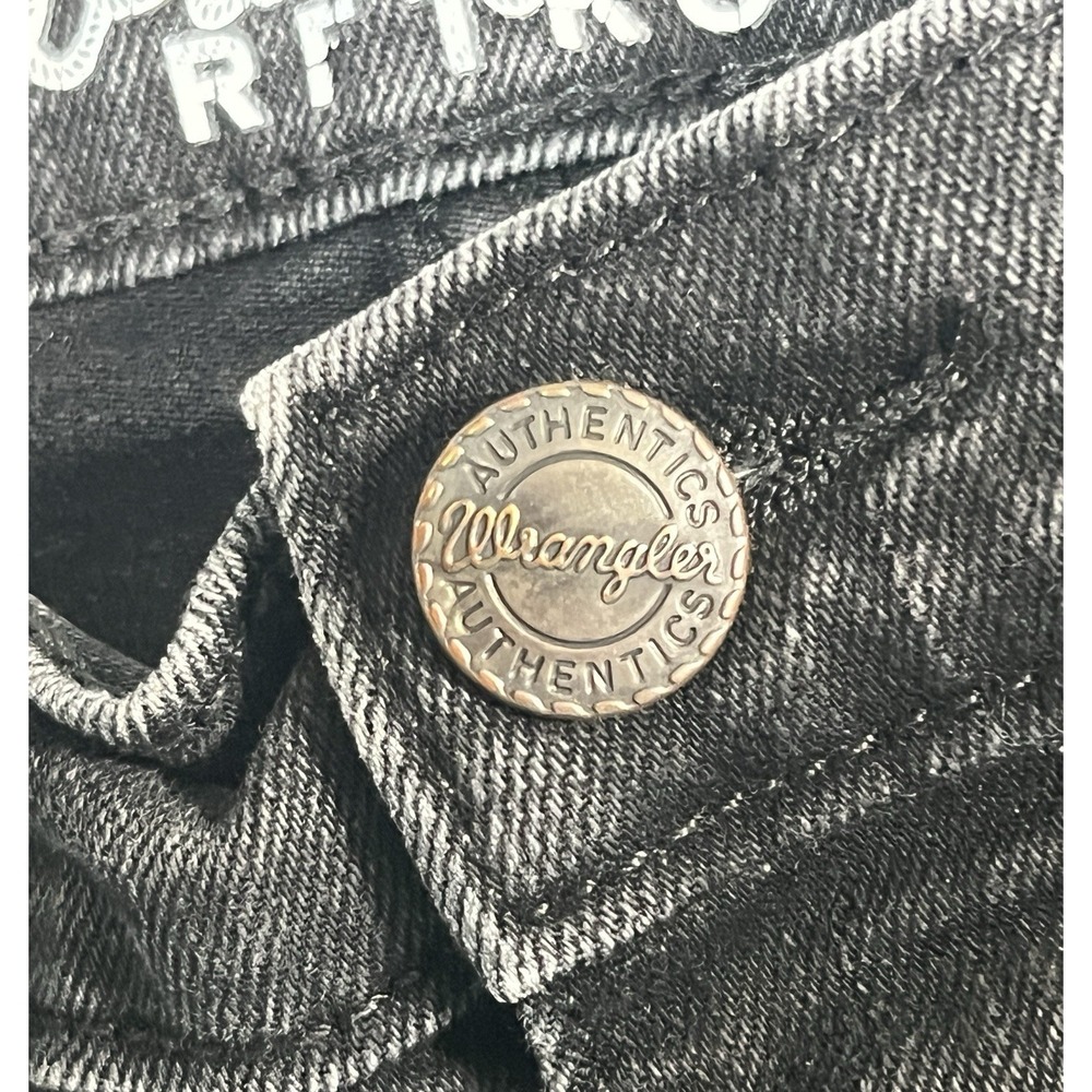 Wrangler Retro Slim Straight Black Cowboy Denim Jeans Boys 12R Adjustable Waist - Picture 5 of 11